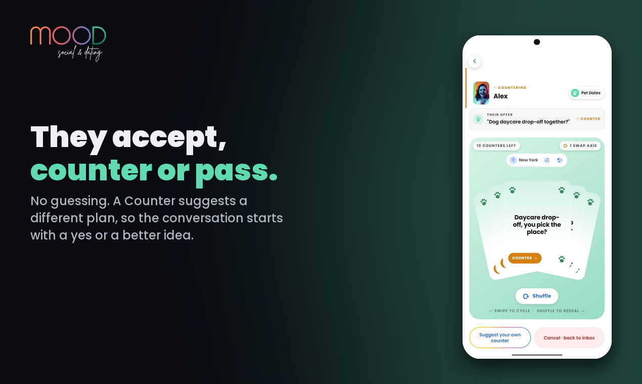 MOOD Social & Dating app screens, image 4
